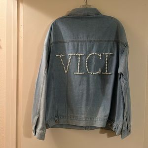 Vici Dolls Pearl Denim Jacket Medium